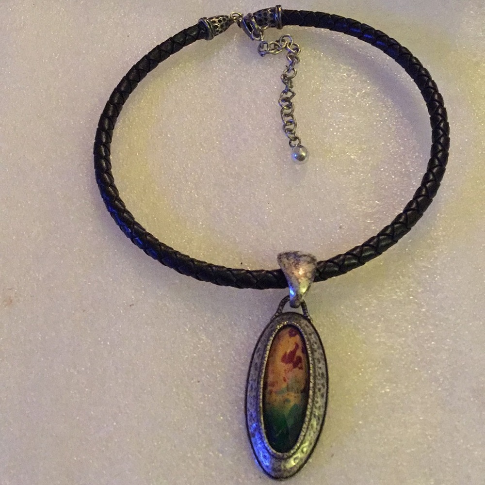 Chico’s leather necklace chocker - Picture 1 of 3